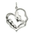 thumbnail image 4 of 925 Sterling Silver Polished Mother and Offspring Charm 32x27mm Wide Pendant Necklace for Women, 4 of 4