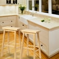 thumbnail image 4 of PJ Wood Classic Saddle-Seat 29In Kitchen Counter Stools, Natural, 4 of 11