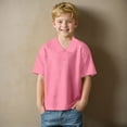 thumbnail image 2 of Gubotare Boys Polo Shirt Short Sleeve Boys Short Sleeve Polo Shirts Boys School Uniform Polo Short Sleeve Size 15-16 (Pink,15-16 Years), 2 of 4