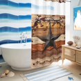 thumbnail image 5 of No Hook Shower Curtain, Texas Star Vintage Shower Curtains for Bathroom with See Through Top Window, Berry Burnt Orange Brown Wooden Waterproof & Washable Bath Curtain Stand Up Stall 36"x72", 5 of 9