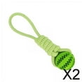 thumbnail image 1 of Runquan 2X Dog Ball with Rope Interactive Dog Toy for Puzzle Feeders Dog Rope Toy Green 2 Pcs, 1 of 8