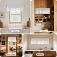 thumbnail image 3 of White Lace Semi-Sheer Valance Cafe Curtains 2 Panels – Vintage Boho Valance for Living Room, Privacy Light Filtering Rod Pocket Window Valances, Elegant Pattern Valances, 52W x 18L Inch, 3 of 8