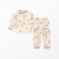 thumbnail image 3 of 1-6Y Baby Clothes Unisex Homewear Sets Boy Infant Pajamas Cartoon Print Long Sleeved Top and Pants 2Pcs Girls Toddler Long Johns, 3 of 6
