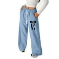 thumbnail image 2 of Shadoumai Girls Loose Fit Jogger Pants With Decorative Bow Knot Lightweight Straight Leg Athletic Sweatpants Comfortable Drawstring Casual Trousers, 2 of 4