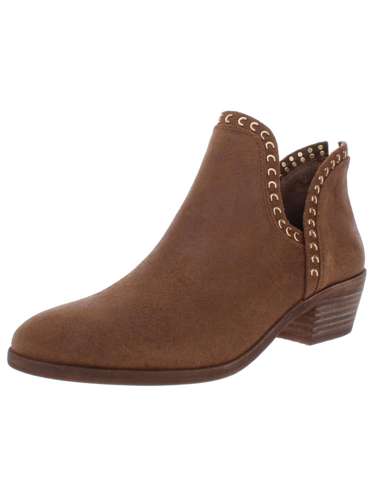 suede cut out ankle boots