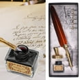 thumbnail image 4 of Feather Pen, Vintage Quill Ink Set Feather Pen with Box Packing Stainless Steel Nib Smooth Writing Wear Resistant Calligraphy Set for Lovers Elders Teachers Present, 4 of 7