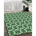 thumbnail image 3 of Ahgly Company Machine Washable Indoor Square Transitional Dark Forest Green Area Rugs, 3' Square, 3 of 7