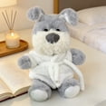 thumbnail image 6 of Schnauzer Plush Toy Puppy Stuffed Animal with Bathrobe, 8.66 Inch Cute Dog Doll, Soft Huggable Decorative Companion for Home Decor and Gift Giving, 6 of 6