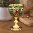 thumbnail image 6 of Fiocias Vintage Chalice Medieval Goblet 30ml Wedding Reusable Novelty Multipurpose Small green, 6 of 9