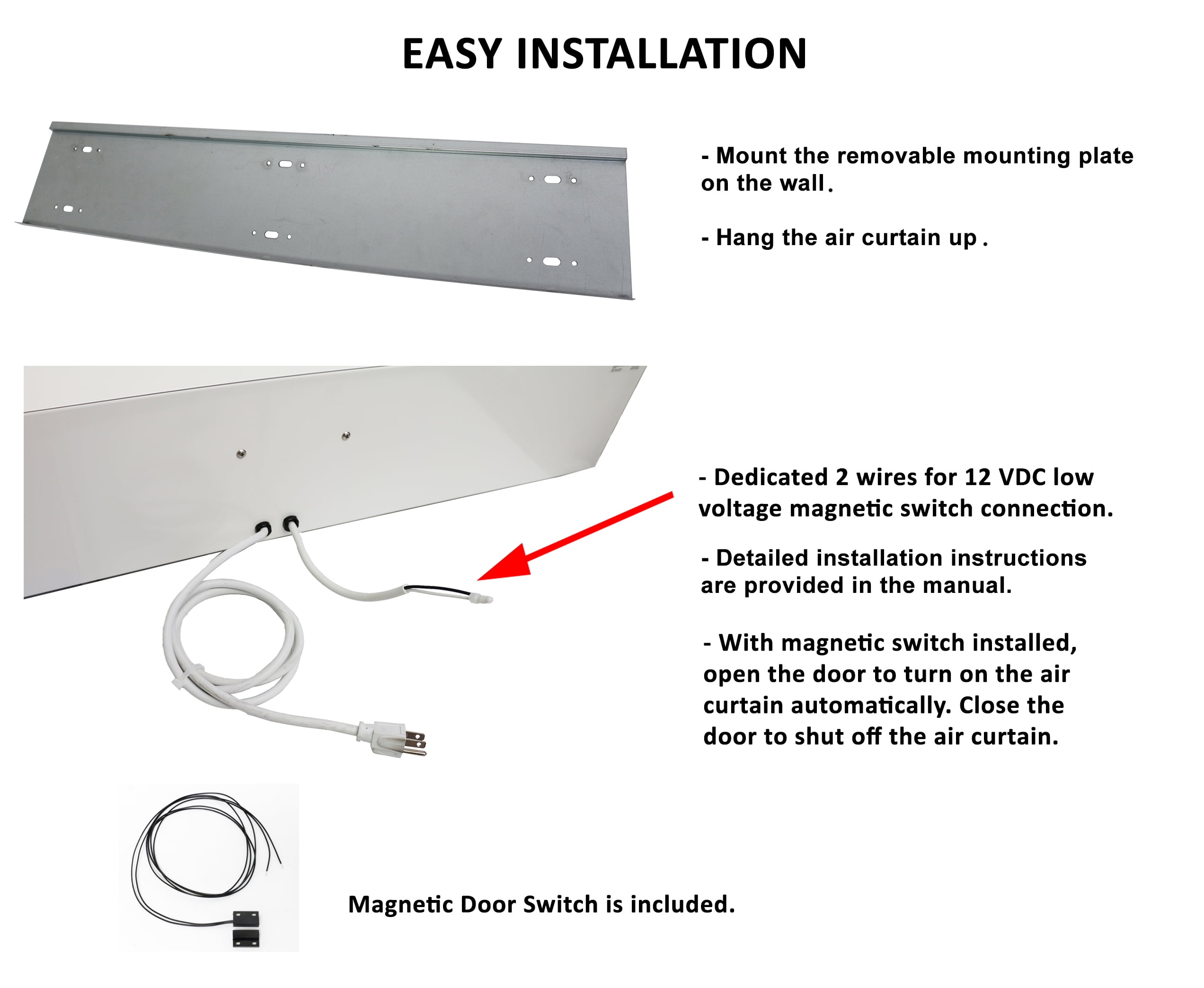 Awoco Fm 3509l Y M 36 Elegant 2 Speeds 900 Cfm Indoor Air Curtain