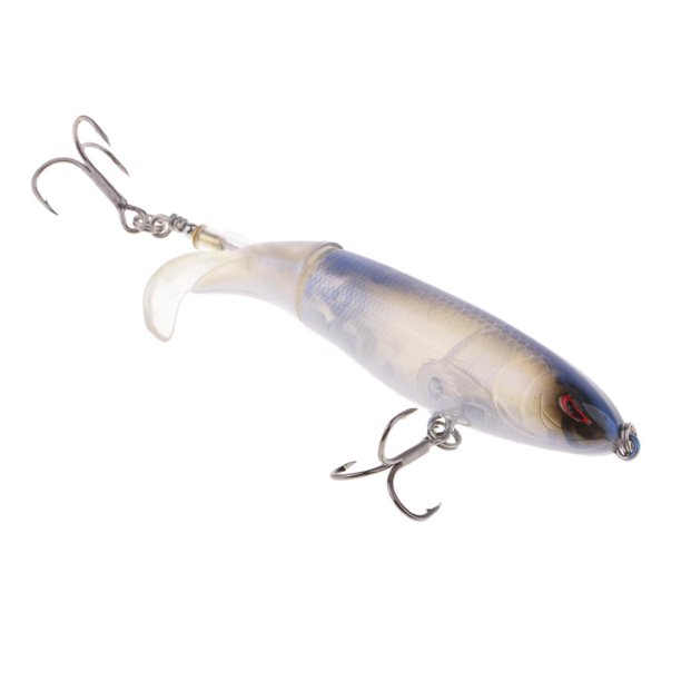 de Cebo Señuelo de Pesca Comida Artificial Duro Cola Rotación 360 Grados Doble Gancho 10 cm 13.2g Tres Colores Elegir Azul Soledad Señuelo de pesca
