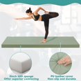 thumbnail image 2 of 3 Inch Thick Yoga Mat  Extra Gymnastics With Carrying Handles For Men Women Pu Leather Anti-tear Fitness Foam Exercise Pilates Stretching, 2 of 7
