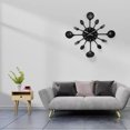 thumbnail image 3 of Reloj de pared de hierro Naiovety 3D Extraíble Estilo moderno color negro, 3 of 6