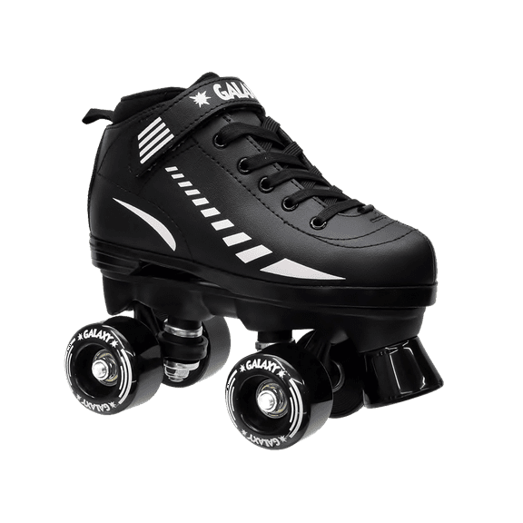 Epic Galaxy Elite Black Quad Roller Skates Package - Size 4