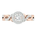 thumbnail image 2 of Dazzlingrock Collection 0.50 Carat (ctw) 10K Round Diamond Split Shank Bridal Halo Engagement Ring 1/2 CT, Rose Gold, Size 5.5, 2 of 4