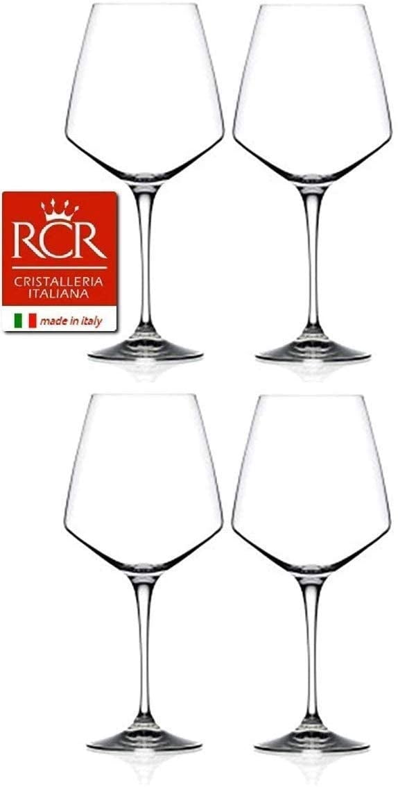 RCR Cristalleria Italiana Crystal Glass Drinkware Set (Champagne  Flute/Water Goblet/Wine Goblet - 12 Piece)
