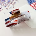 thumbnail image 5 of Patriotic Eagle Hair Claw Clip, Square Hair Accessory with Red White Blue Design for BBQ Parade Party and Daily Style, 5 of 5