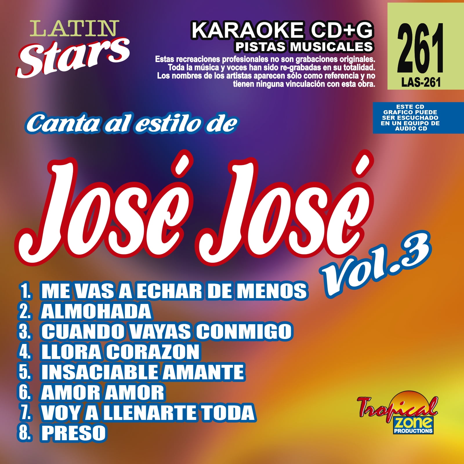 Karaoke Latin Stars 261 Jose Jose Vol.3