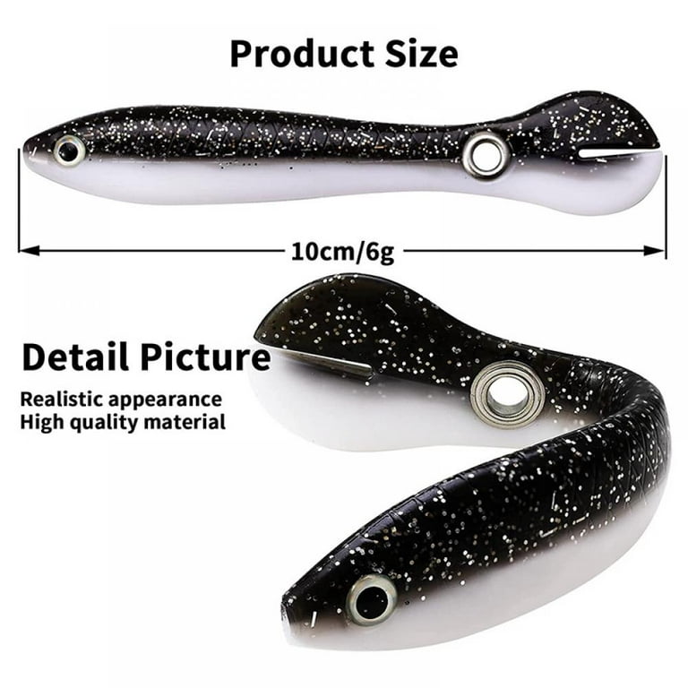 Soft Bionic Fishing Lure, 5Pcs Fishing Equipment Bass Trout,Simulation  Loach Soft Bait, Slow Sinking Bionic Swimming Lures Accessory for Saltwater  