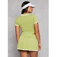 thumbnail image 3 of Womens Daisy Contrast Trim Cropped Polo Shirt, 3 of 3