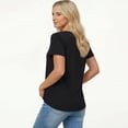 thumbnail image 6 of SUNBS Shirts for Women Short Sleeve Blouses Summer V Neck Tops Casual Dressy Boho Tunic Business Work Clothes School Outfit, 6 of 8