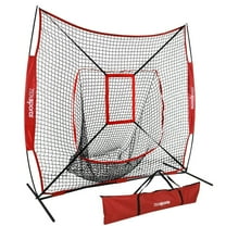 ZENSTYLE 7'×7'Baseball Softball Practice Net Pratice Hitting Pitching Fielding with Strike Zone Target and Carrying Bag