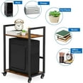 thumbnail image 3 of PC Computer Tower Stand w/ Wheels Mobile CPU Holder 2-Tier Under Desktop Durable, 3 of 7