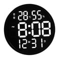 thumbnail image 2 of Reloj de pared moderno, silencioso, sin tictac, Digital, silencioso, para decoración de oficina, reloj de pared de plástico para , Negro Soledad Reloj de pared digital, 2 of 10