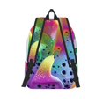 thumbnail image 3 of Naloa Colorful Glitter Dagon Fruit Print Durable Canvas College Rucksack,Laptop Excursion Backpack,Travel Notebook School Backpack,Bookbag For Men Women, 3 of 5