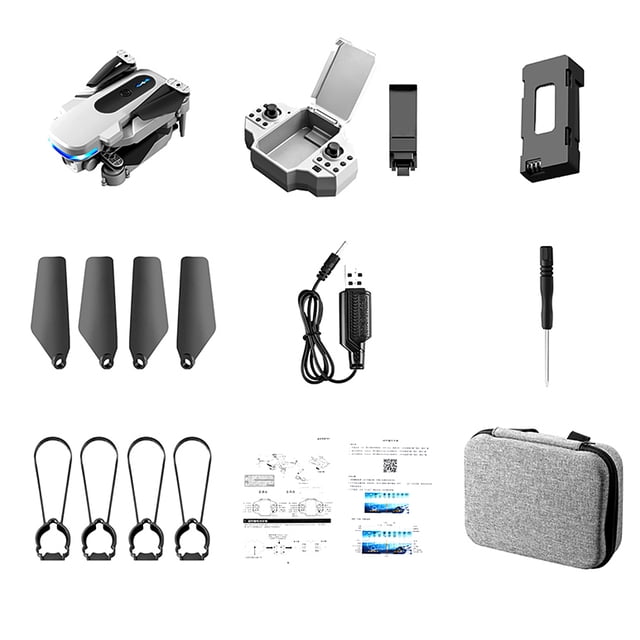 Matsuzay Dron WiFi inalámbrico para sesión de fotos, cuadricóptero portátil con Control remoto, modo sin cabeza, mantenimiento de altitud, Accesorios para aéreos Gris Tipo 2