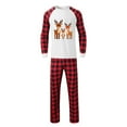 thumbnail image 2 of Mifsaly Christmas Family Pajamas Matching Sets 2025 Xmas Funny Print Raglan Long Sleeve Sleepwear Crewneck Color Block Nightwear Loose Plaid Pants Funny Gifts Festival Casual Homewear, 2 of 5