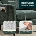 thumbnail image 6 of Armchair, Midcentury Modern Chair with USB and Side Storage, Comfy Upholstered Chairs for Living Room Bedroom Apartment, Oversized Chenille Accent Chair, Dark Dark Green, 6 of 7