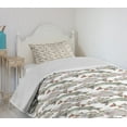 thumbnail image 4 of Ambesonne Fishes Quilted Bedspread Set 2 Pcs, Carp Perch and Bass, Twin Size, Multicolor, 4 of 6