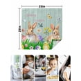 thumbnail image 4 of Easter Bunny Cloth Napkins Set of 8 Reusable Dinner Napkins, Spring Easter Eggs Floral Teal Wood Cocktail Napkin Washable Table Napkins for Wedding/Holiday Party/Baby Shower 20"x20", 4 of 7