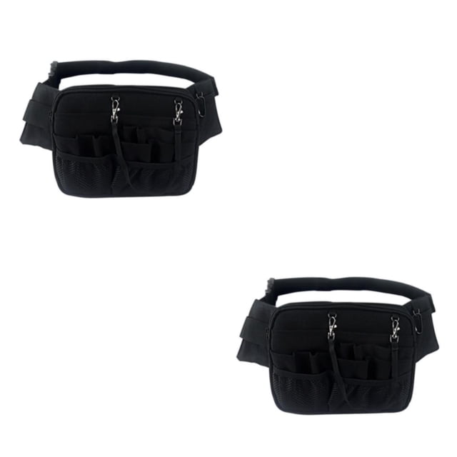 Eigraketly Riñonera para enfermera, elementos esenciales al alcance en todo momento, riñonera duradera, cómoda y ajustable, color negro Negro 2Conjunto