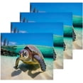 thumbnail image 2 of Coolnut 6 Pack Sea Turtle Pure Cotton Washcloths 12 x 12 Inch Reusable Absorbent Soft Cotton Face Towels Fingertip Towels Set for Gym Towels,Hotel and Spa Wash cloth, 2 of 7