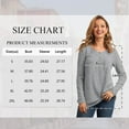 thumbnail image 2 of TEMOFON Womens Long Sleeve Tops Fall Button Crew Neck Henley Shirts Casual Lightweight Sweaters Tunic Tops for Women M, 2 of 9