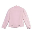 thumbnail image 4 of Cuzibr Toddler Jacket Stylish Turndown Collar Zipper Up Short Leather Jacket Solid Color Soft Comfortable Trendy Winter Coat,Pink,8-9 Years, 4 of 4