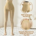 thumbnail image 6 of beister Medical Compression Pantyhose, 15-20mmHg Opaque Footless Waist High Compression Stockings & Leggings, Beige,1 pair, 6 of 8