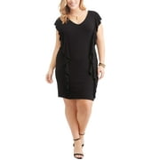 Powder Blue Junior's Plus Short Sleeve R