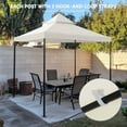 thumbnail image 5 of Yescom 8x8Ft 2-Tier Gazebo Top Replacement UV30+ for 2 Tier Outdoor Patio Canopy Cover Party Backyard Garden Ivory, 5 of 10
