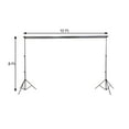 thumbnail image 3 of Efavormart 8FT x 10FT | Triple Crossbar Adjustable Backdrop Stand Kit, 3-in-1 Metal Photo Booth Background Support Stand, 3 of 11