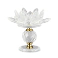 thumbnail image 2 of Portavelas de de vidrio, portavelas de pétalo de loto de vidrio decorativo, portavelas para decoración del hogar Claro, 2 of 9