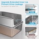 thumbnail image 4 of Caja de arena de acero inoxidable para gatos con tapa, caja de arena de metal XXL para gatos grandes, cajas de arena extra grandes de 8 pulgadas de pr, 4 of 7