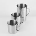 thumbnail image 3 of Monyance measuring cup with scale Stainless Steel Beaker, Lab Graduated Beaker with Handle (1000ml)(5.51X3.94X3.74Inches), 3 of 10
