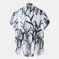 thumbnail image 4 of CALAFEBILA Hawaiian Shirt for Men Casual Button Down Tropical Print Short Sleeve Holiday Beach Shirts Loose Fit Summer Mens Tops, 4 of 9
