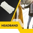 thumbnail image 4 of Bandeau d'Hiver pour Femmes, Élasticité, style Mode, Chaud, Épais, Accessoires pour Cheveux, Blanc, 4 of 6