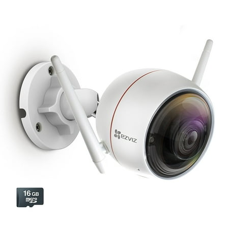 EZVIZ C3W / ezGuard 1080p - Wireless Wi-Fi Security Camera with Remote Activated Alarm System and Pre-Installed 16GB microSD (Best Way To Install Security Cameras At Home)