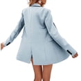 thumbnail image 3 of Solid Color Women Long Sleeved One Button Office Blazer Suit Coat, 3 of 4