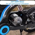 thumbnail image 2 of Historyli Moto eléctrica todoterreno para niños de 3 a 10 años, 350 W, velocidad máxima de 22,8 km/h, 2 modos de velocidad, color azul, 2 of 7